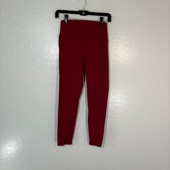Born Primitive Leggings Womens Large Red Ankle Stretch Nylon Spandex 25 Inseam - Picture 1 of 8